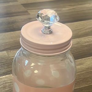 Pink polka dot jar